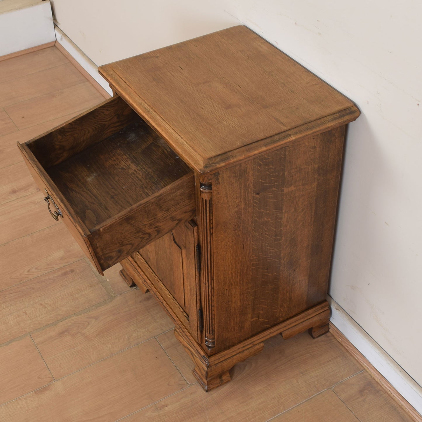 Large Solid Oak Bedside