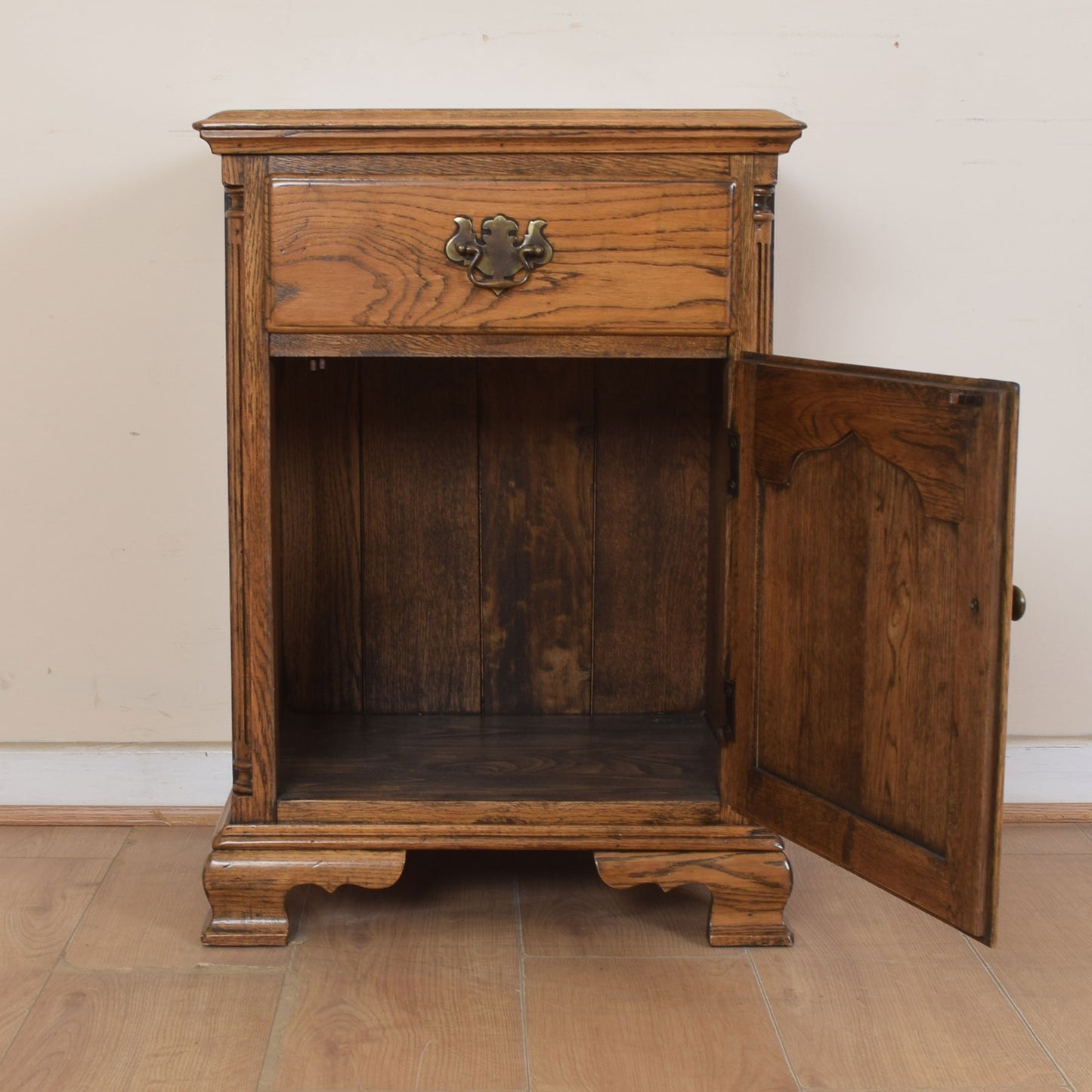 Large Solid Oak Bedside