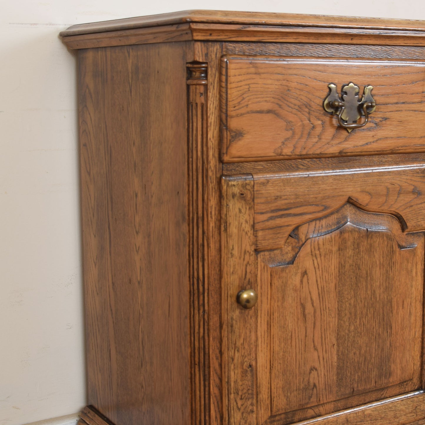 Large Solid Oak Bedside