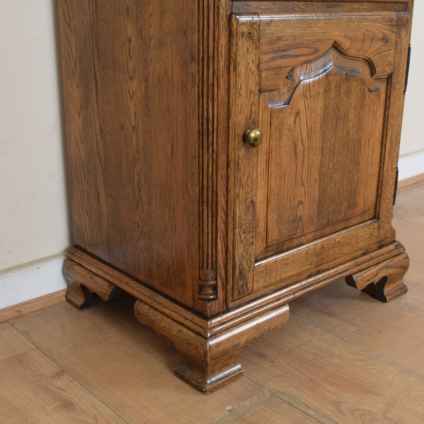 Large Solid Oak Bedside