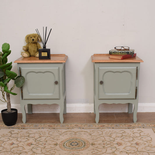 Pair of Painted French Bedsides