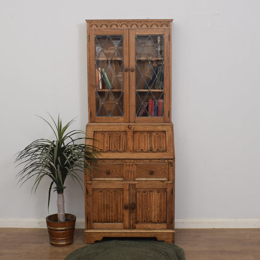 Oak Bureau Bookcase