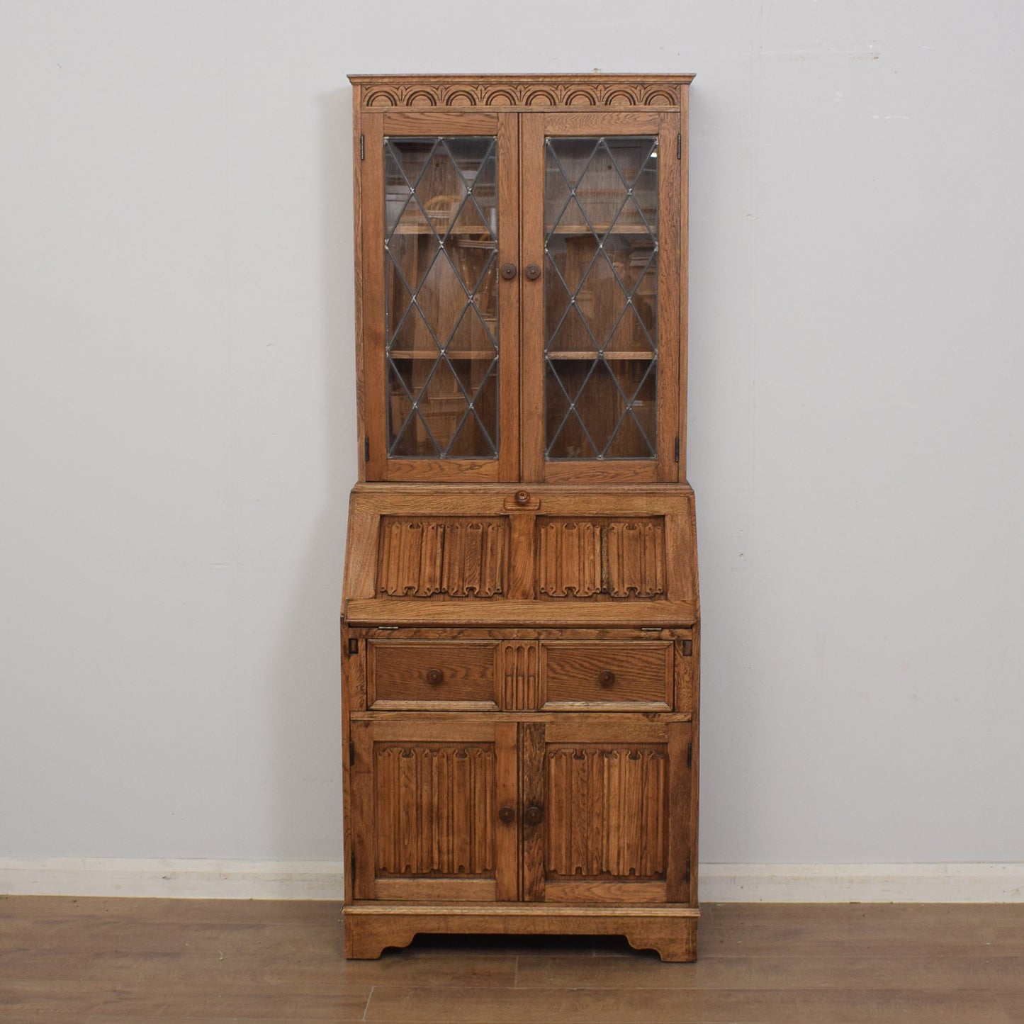 Oak Bureau Bookcase