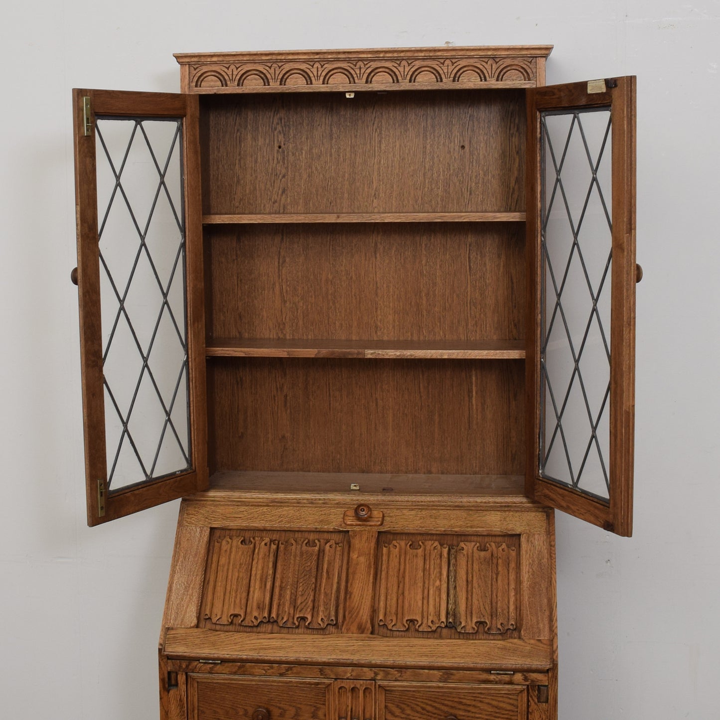Oak Bureau Bookcase