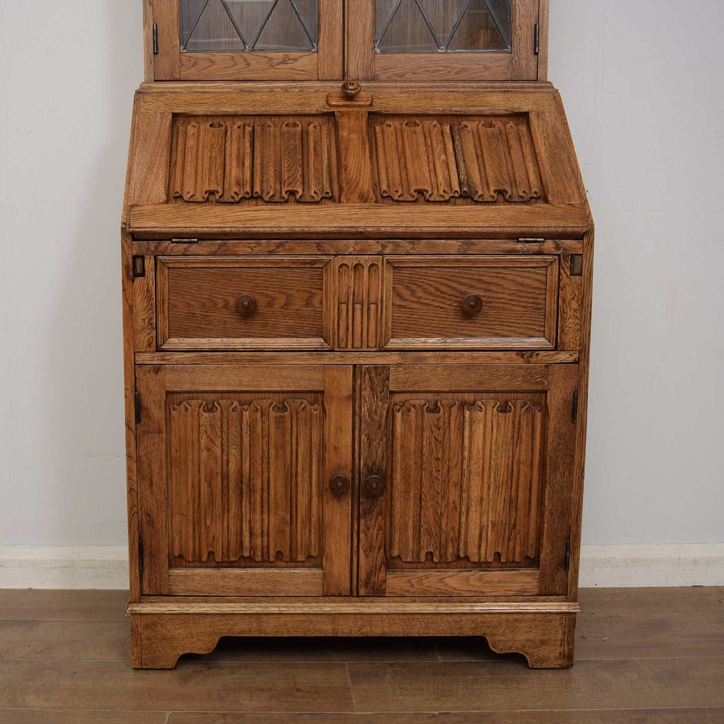 Oak Bureau Bookcase