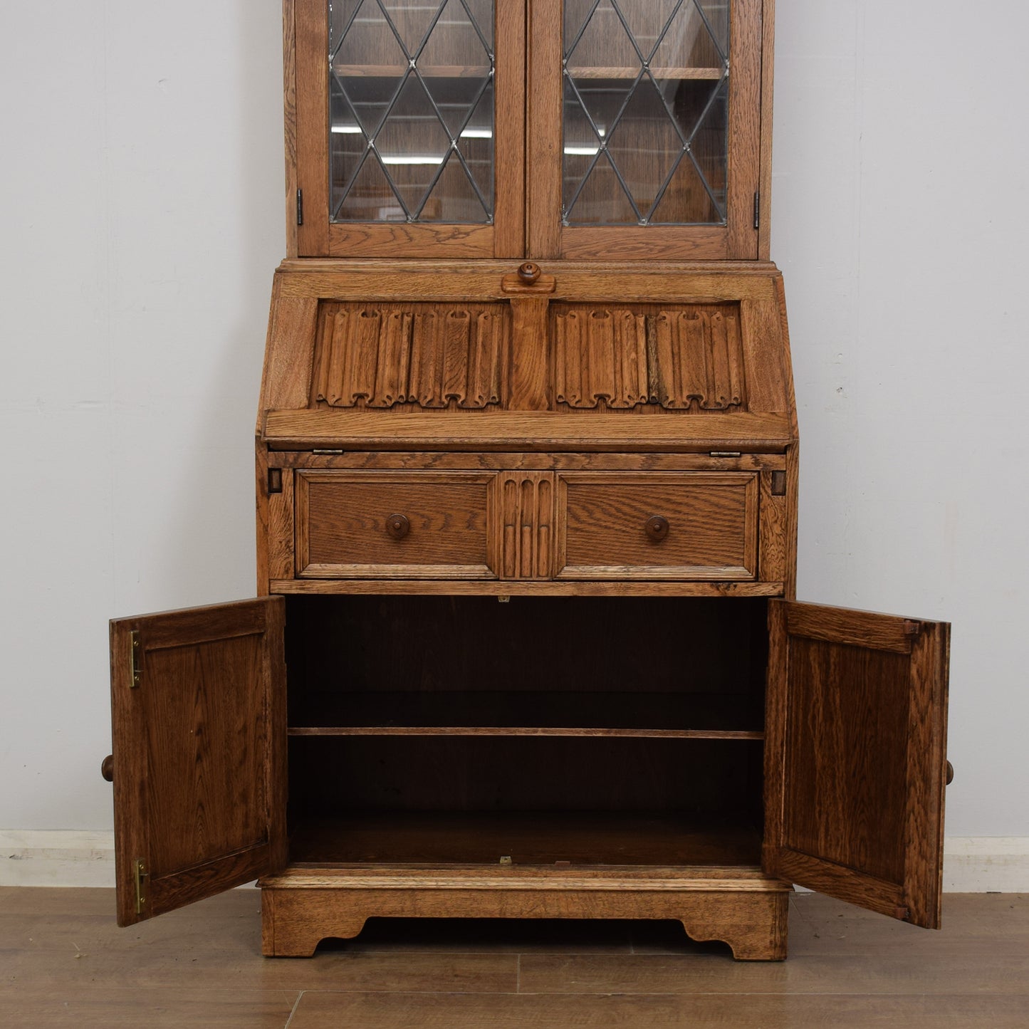 Oak Bureau Bookcase