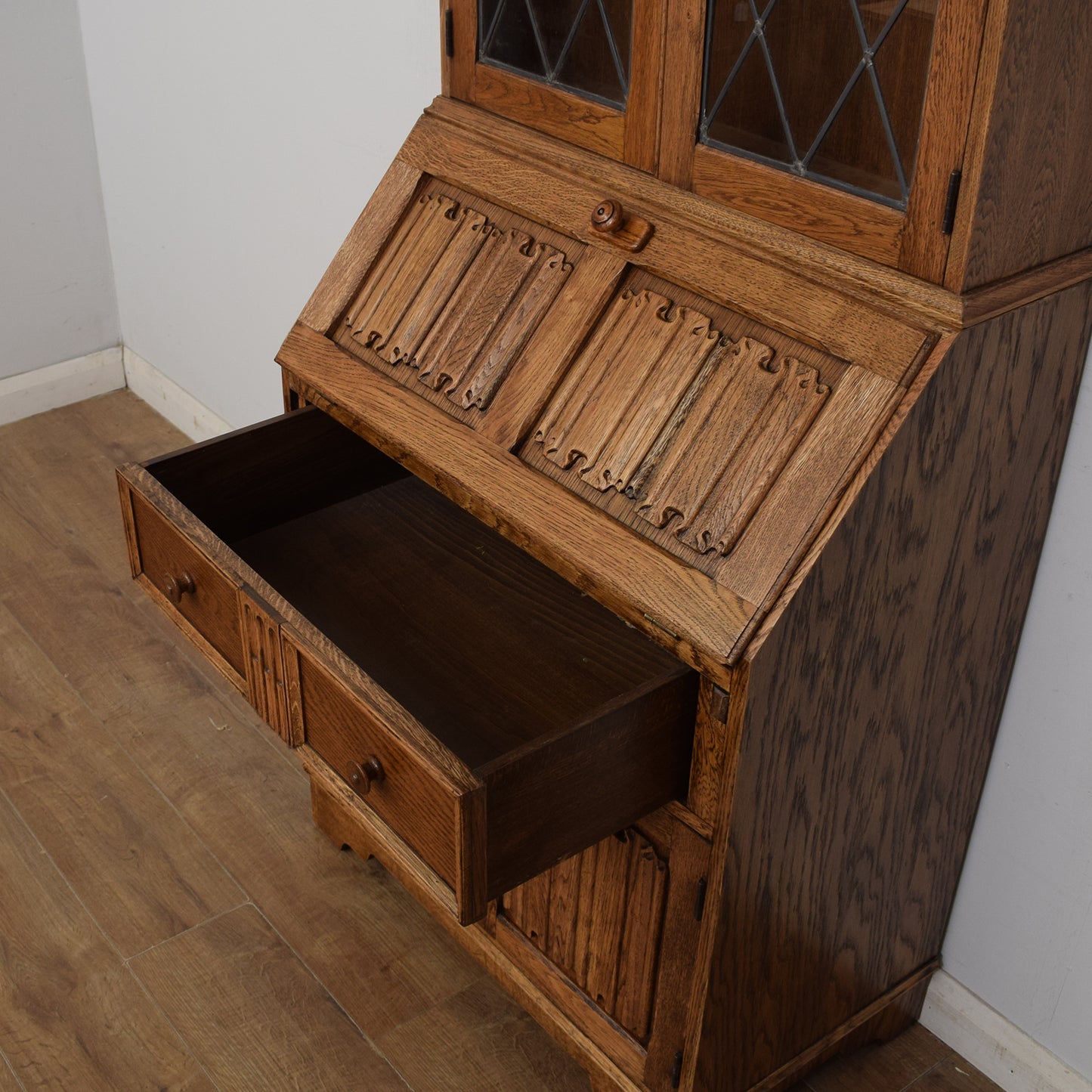 Oak Bureau Bookcase
