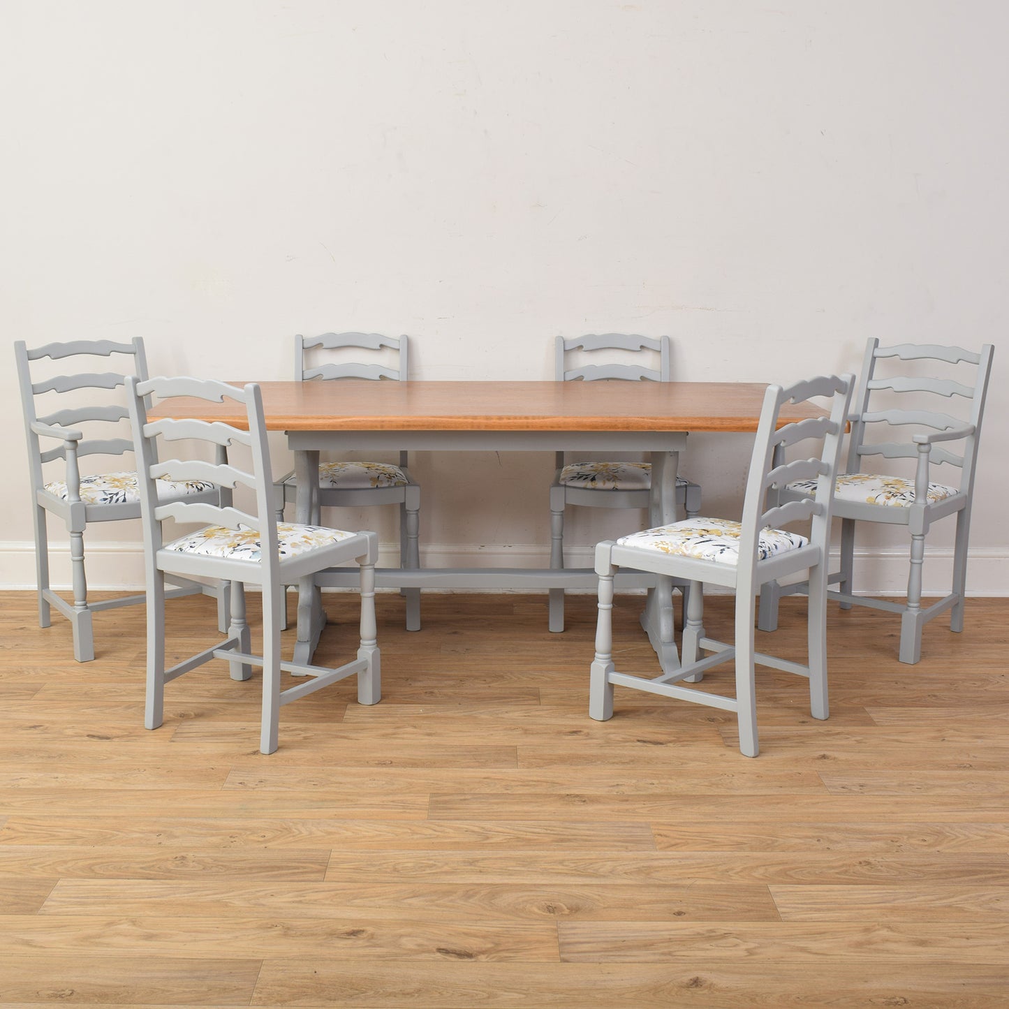 Painted Table And Six Chairs