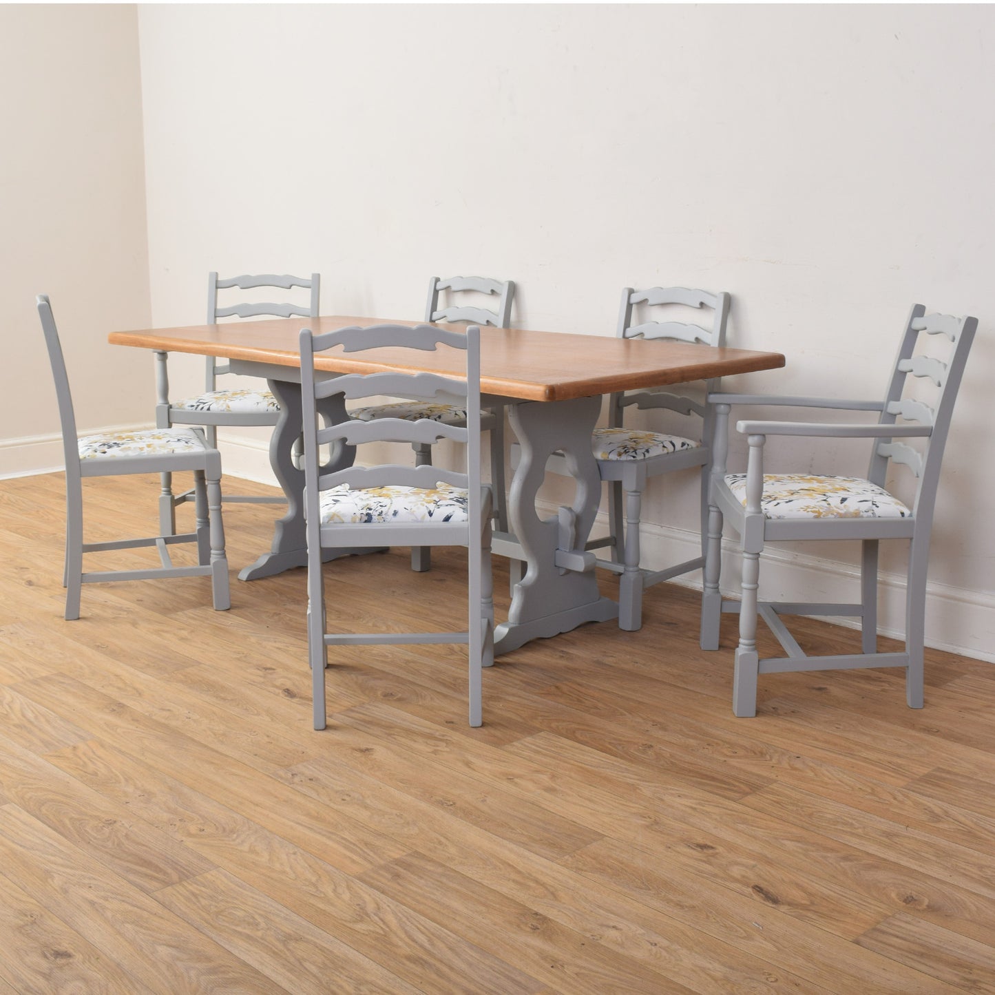 Painted Table And Six Chairs