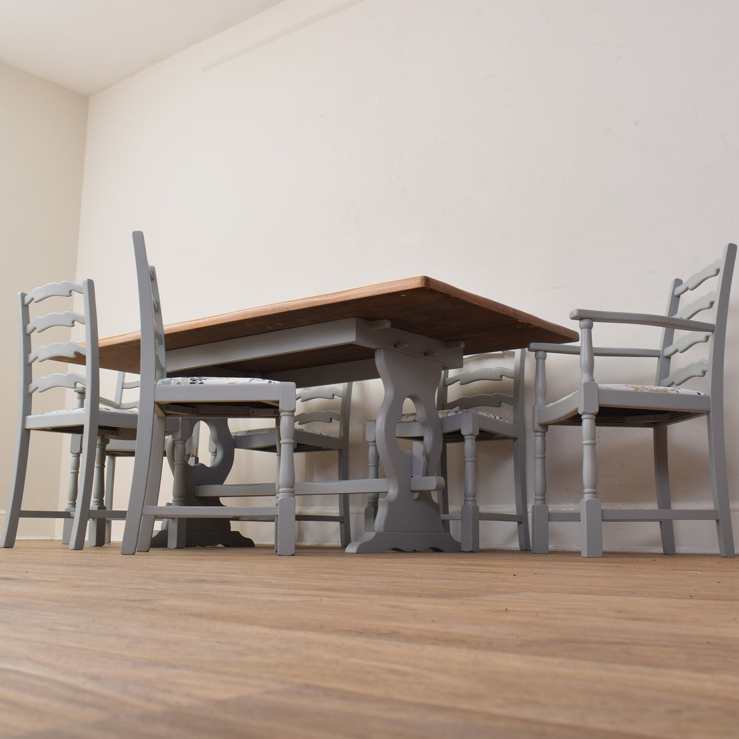 Painted Table And Six Chairs