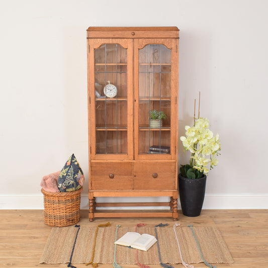 Oak Glazed Bookcase