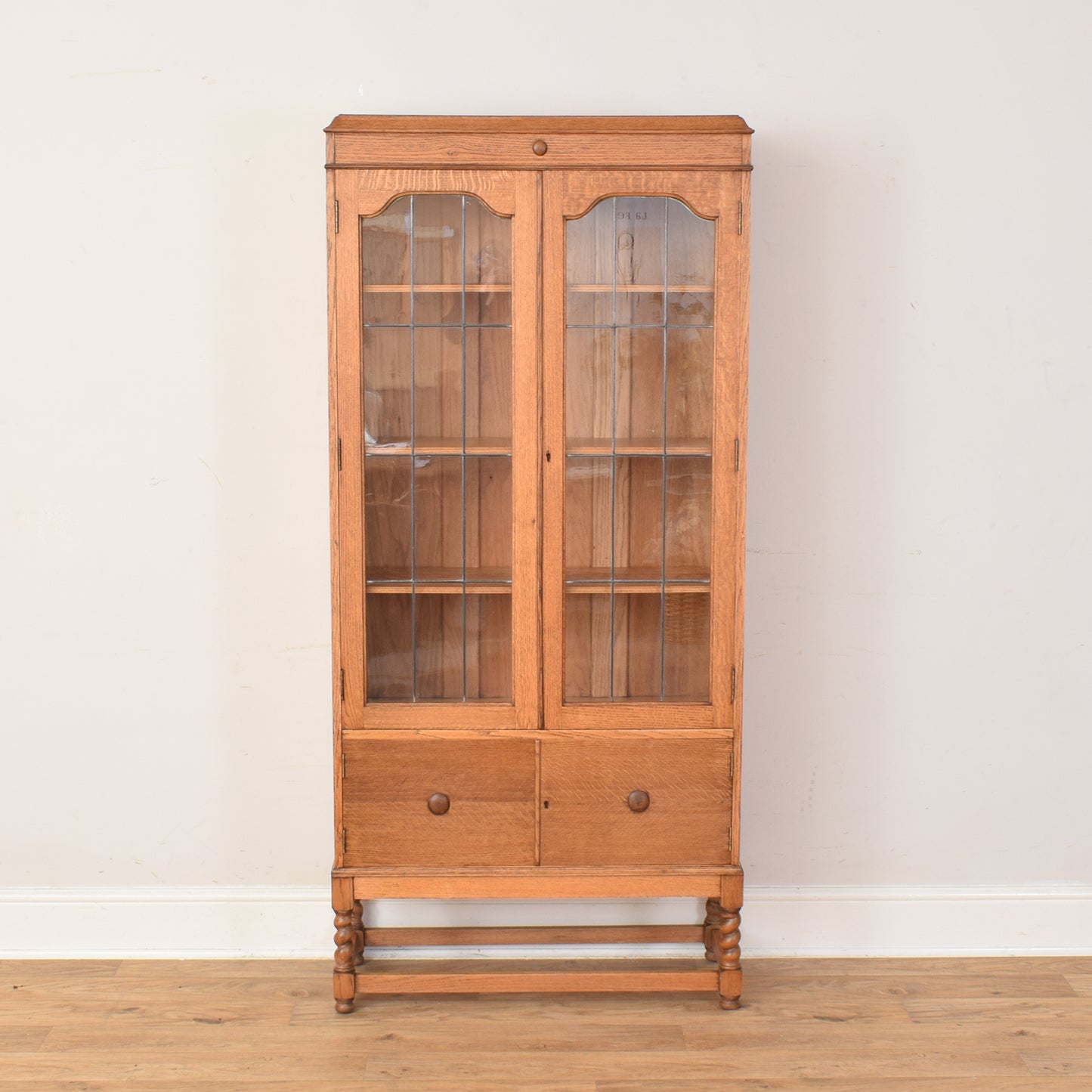 Oak Glazed Bookcase