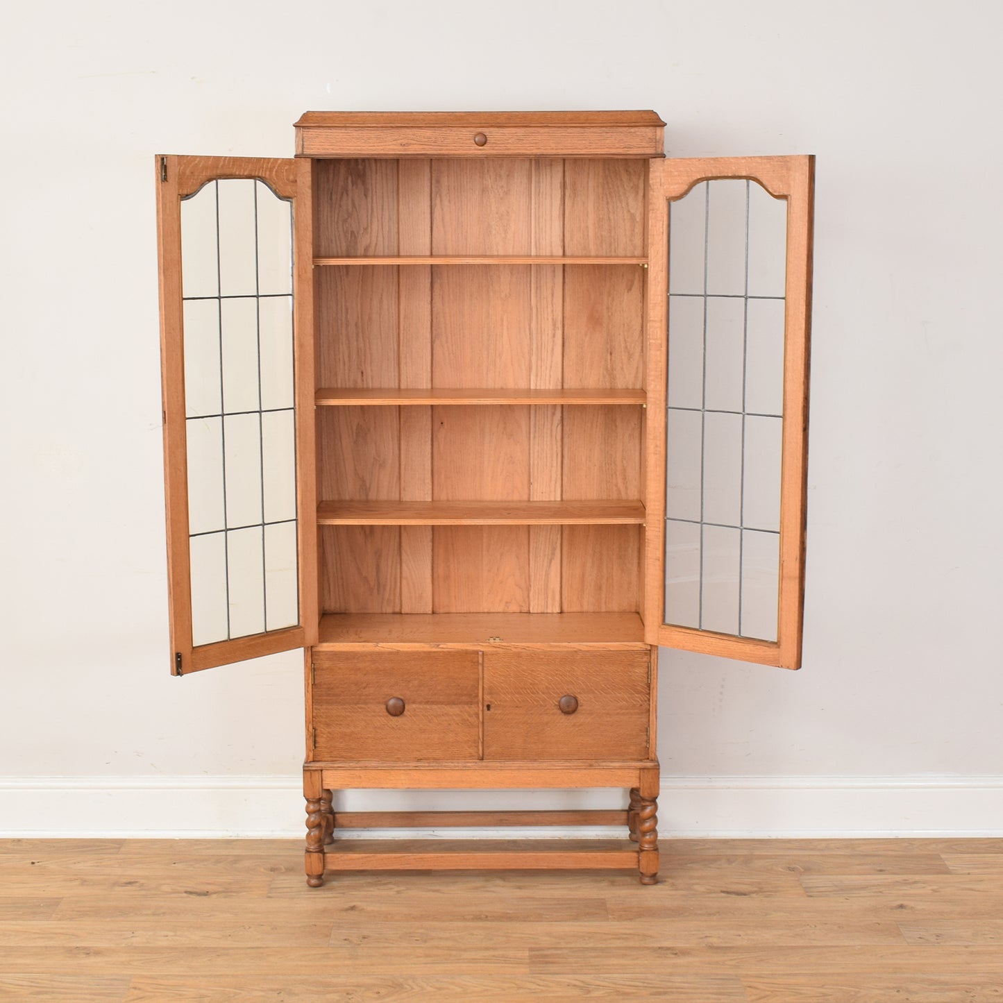 Oak Glazed Bookcase