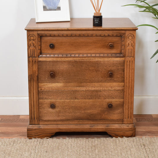 Carved Oak Chest of Drawers
