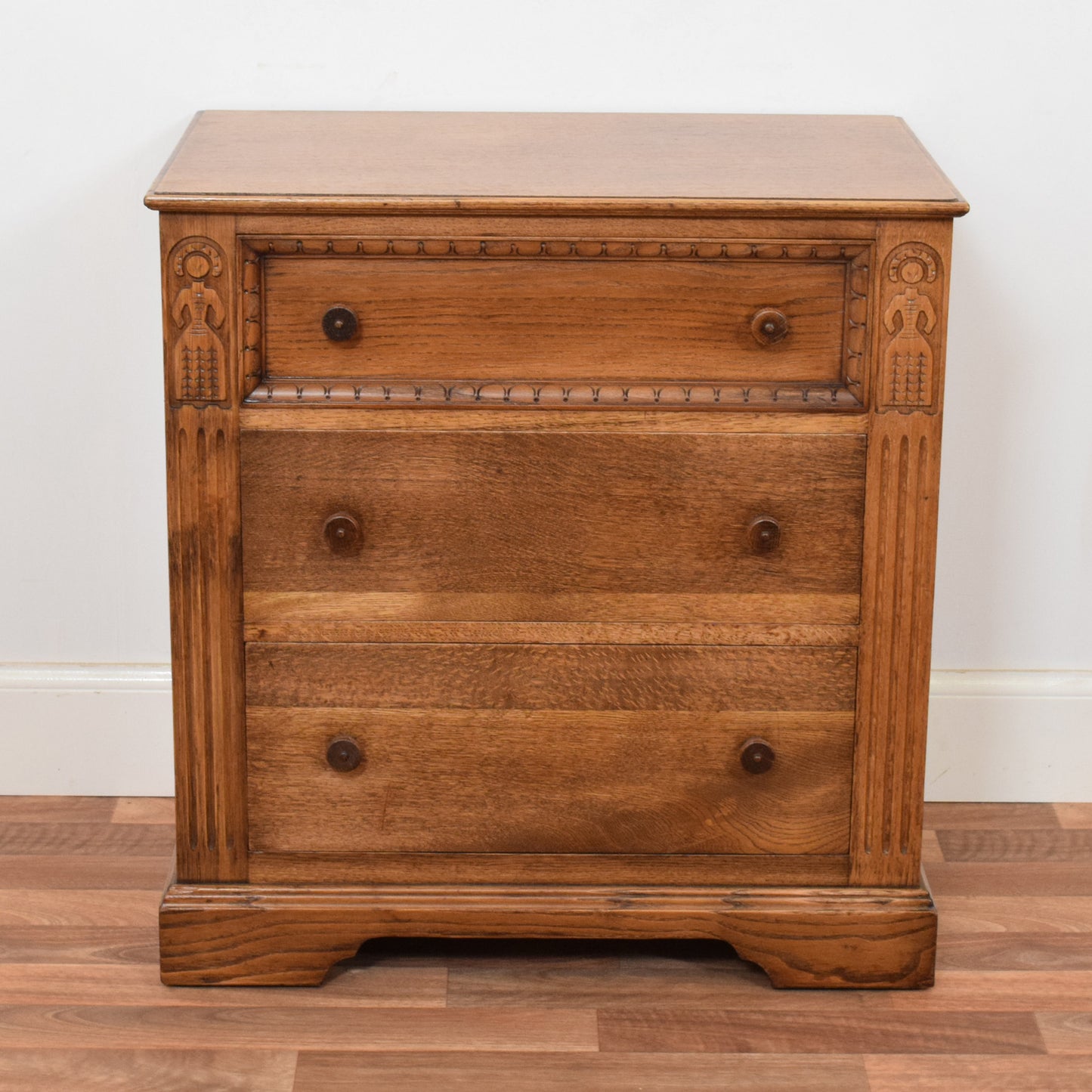 Carved Oak Chest of Drawers