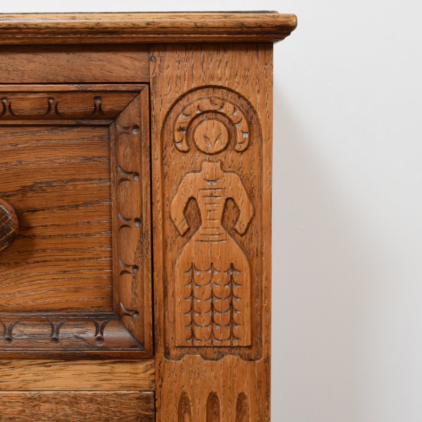 Carved Oak Chest of Drawers