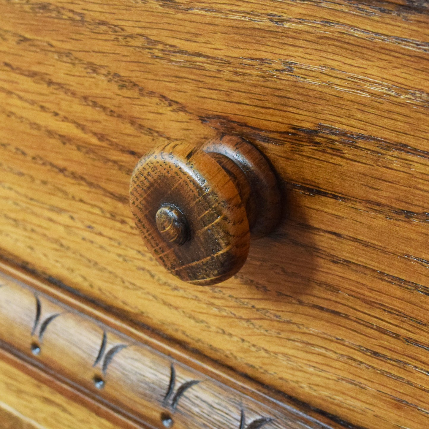 Carved Oak Chest of Drawers