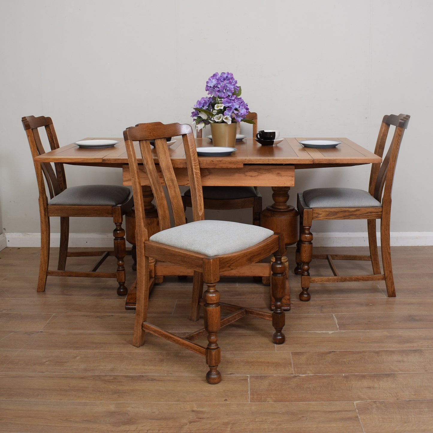 Draw Leaf Table & Four Chairs