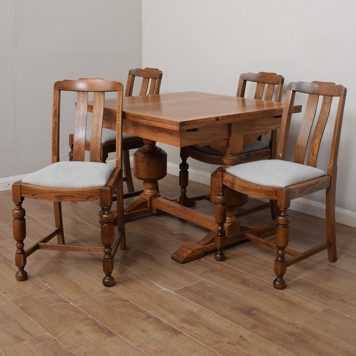 Draw Leaf Table & Four Chairs