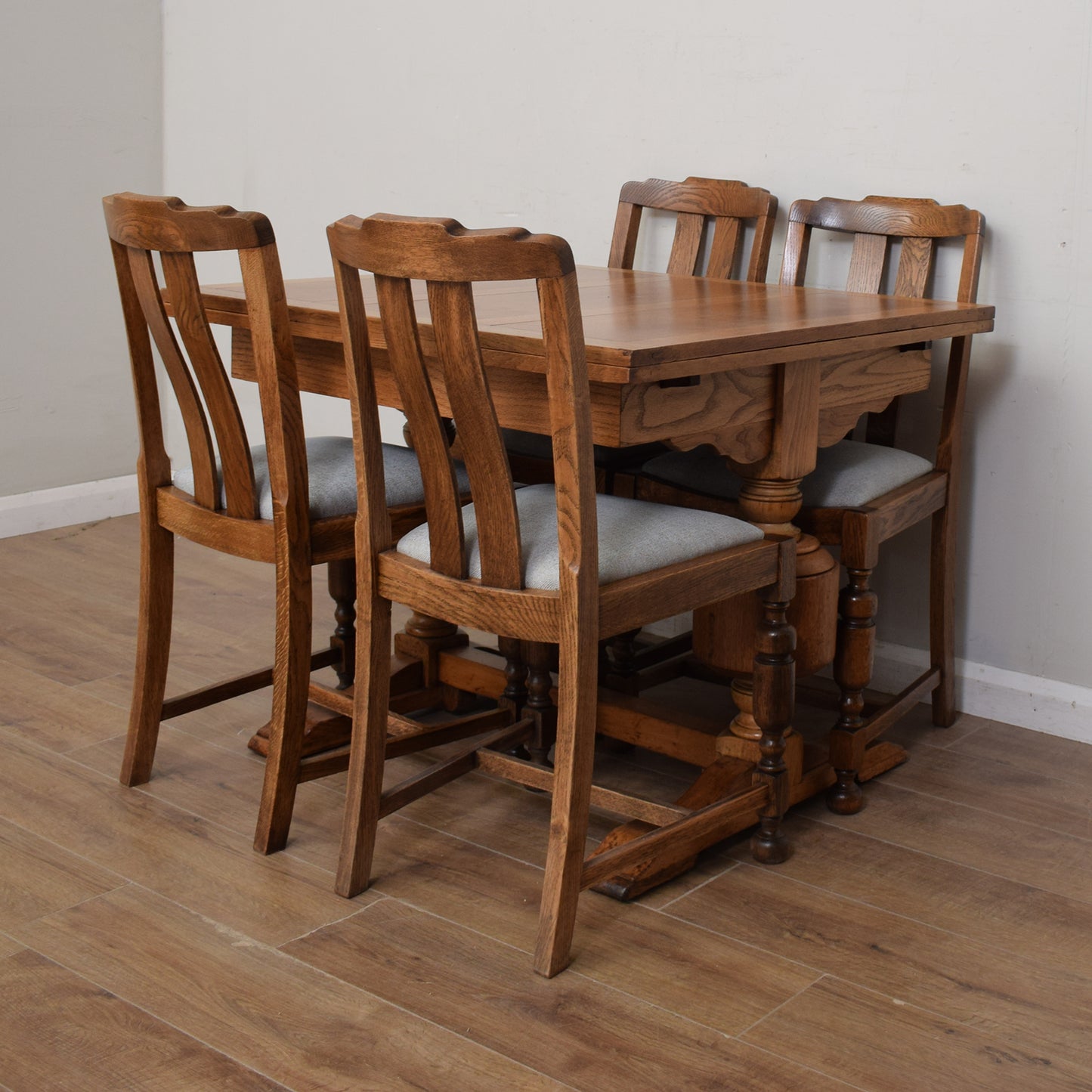 Draw Leaf Table & Four Chairs