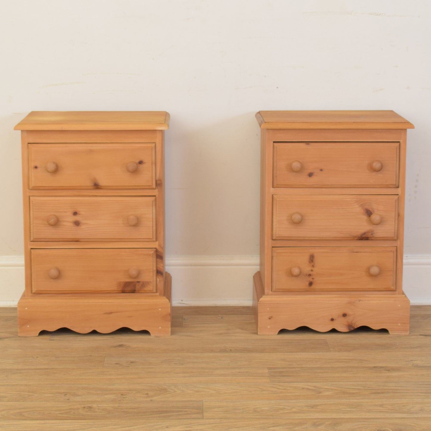 Pair Of Pine Bedsides