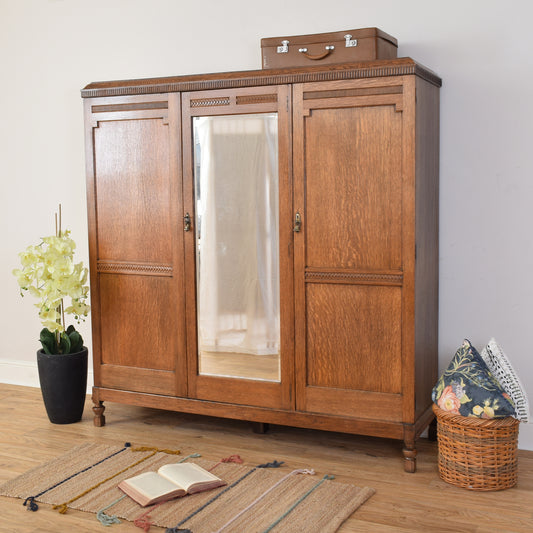 Triple Oak Wardrobe