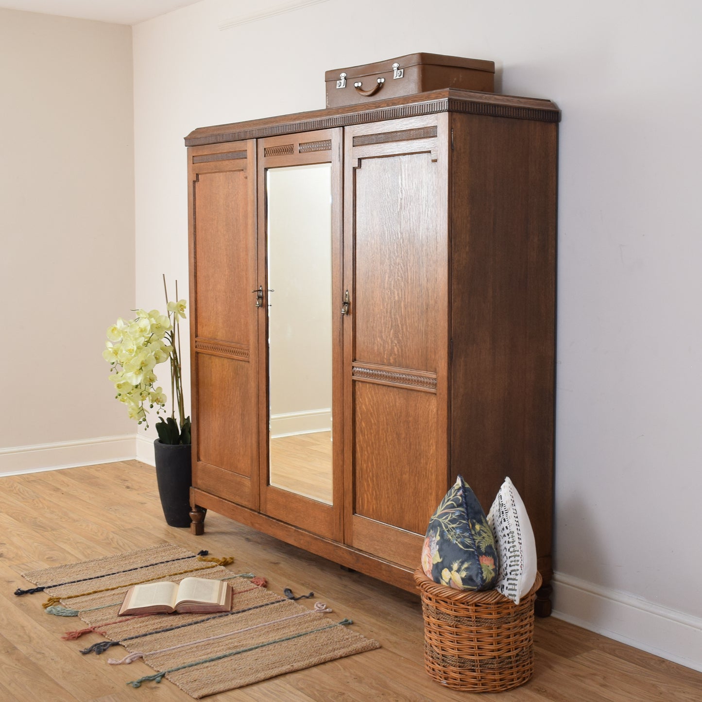 Triple Oak Wardrobe