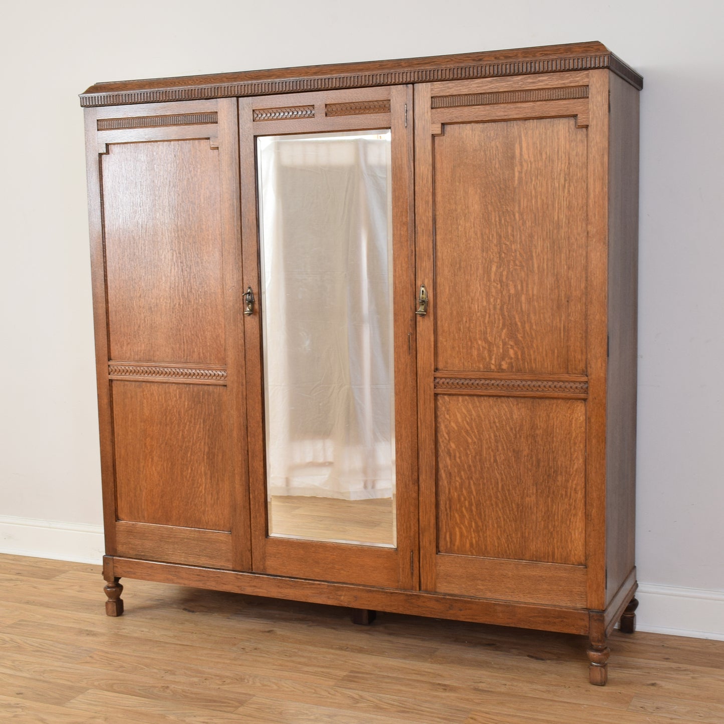 Triple Oak Wardrobe