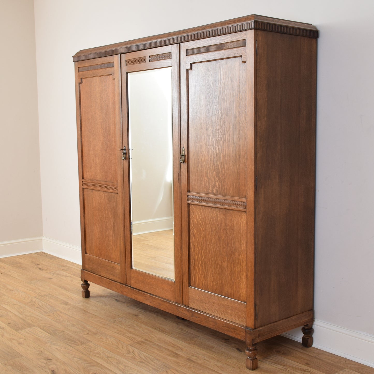 Triple Oak Wardrobe
