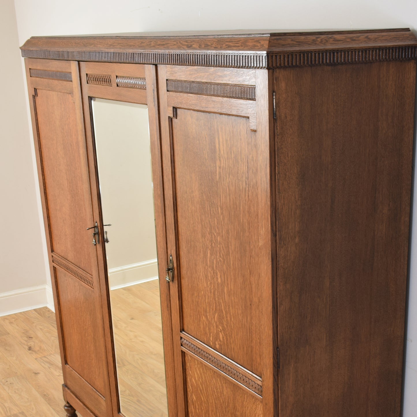 Triple Oak Wardrobe