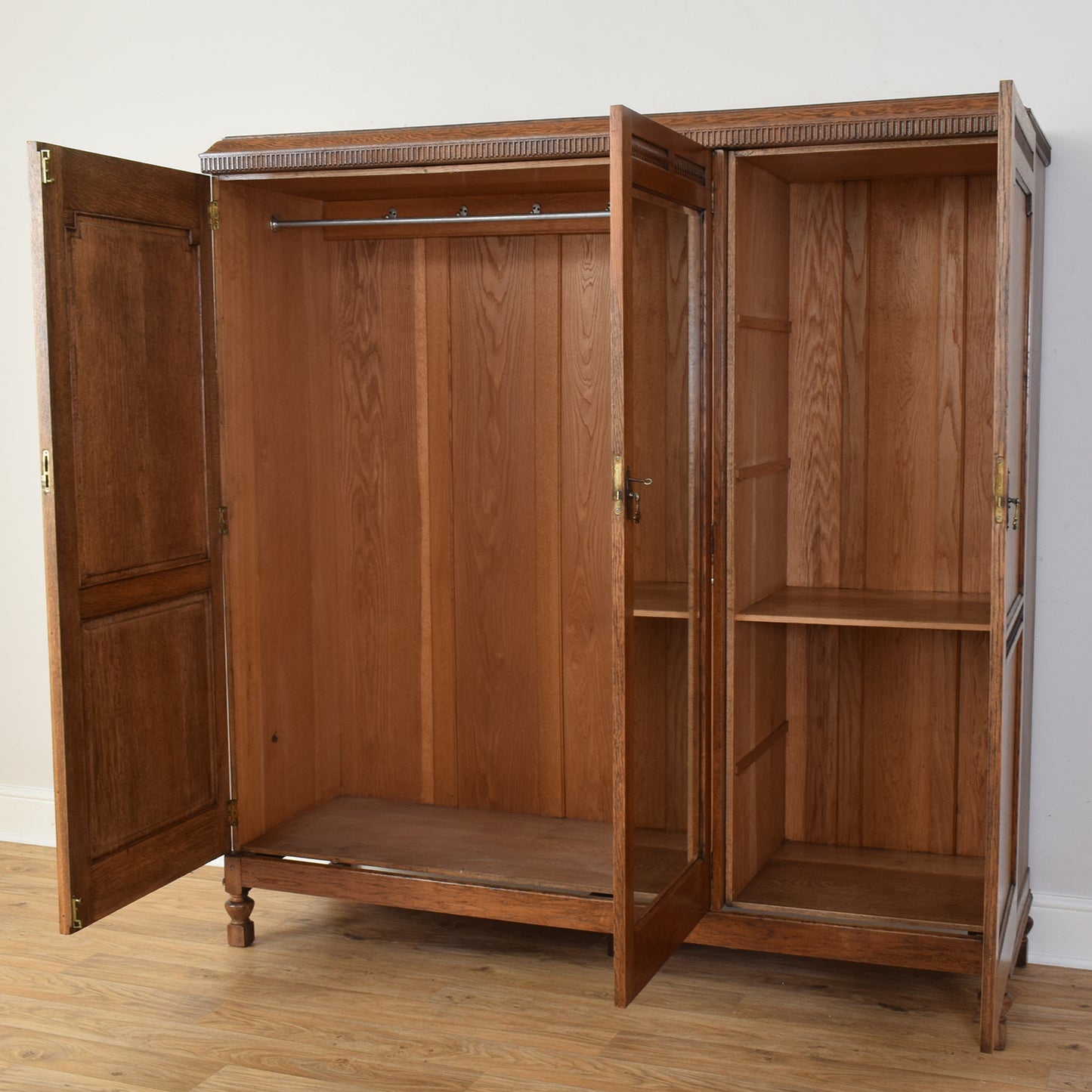 Triple Oak Wardrobe
