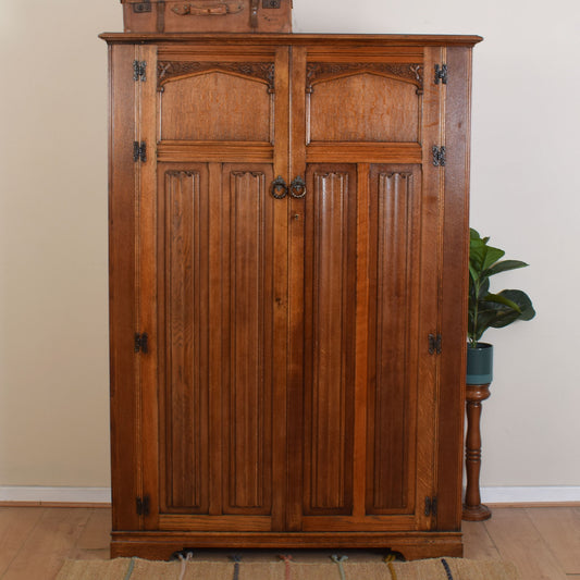 Large Oak Double Wardrobe
