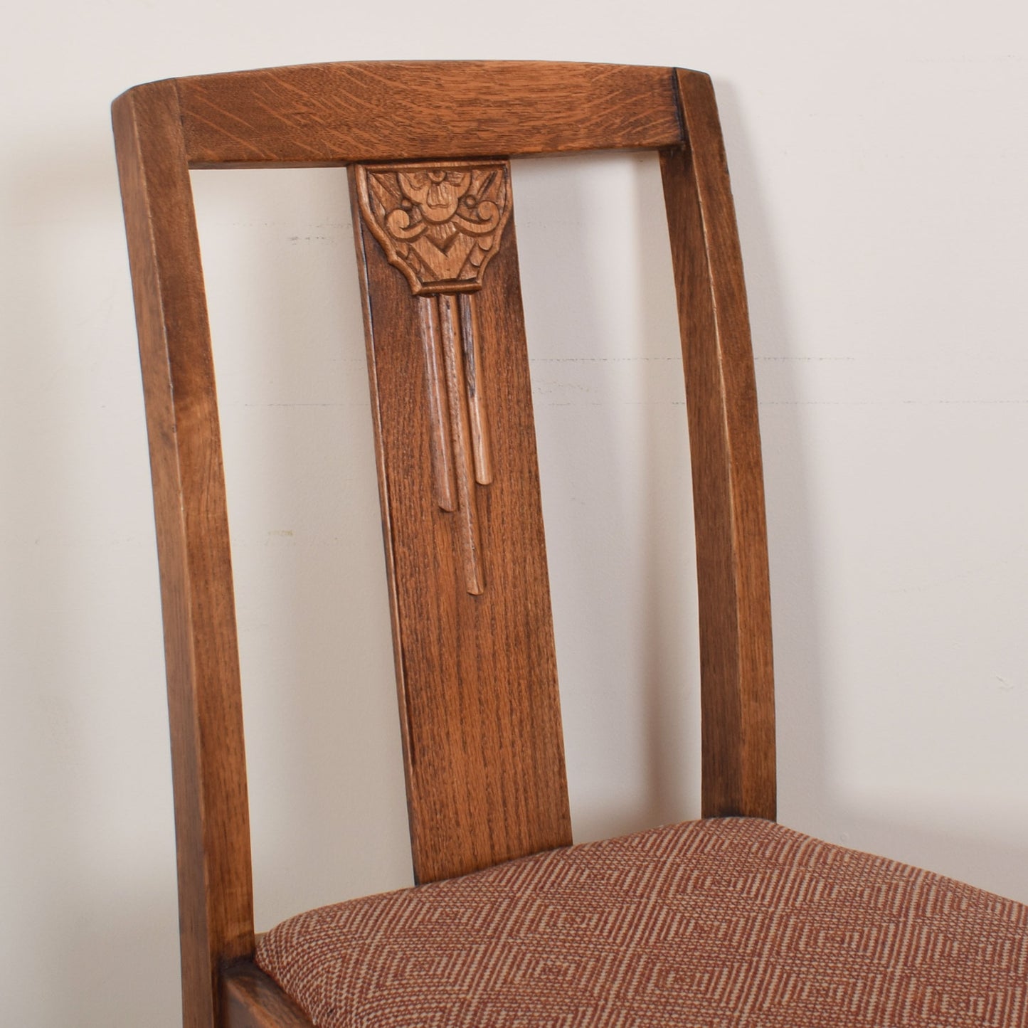Pair of 1930's Oak Dining Chairs