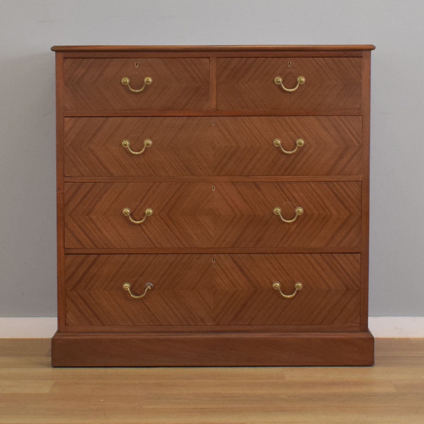 Large Refinished Mahogany Chest of Drawers