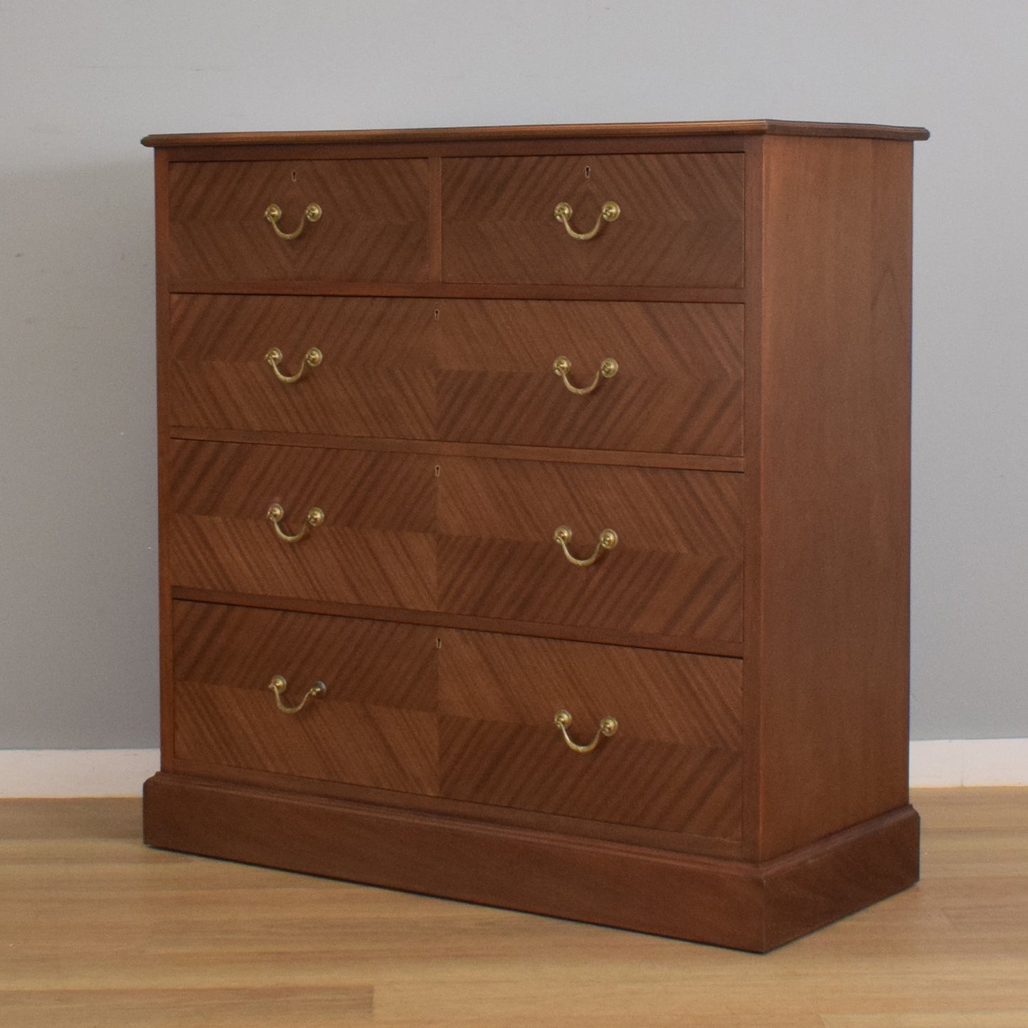 Large Refinished Mahogany Chest of Drawers