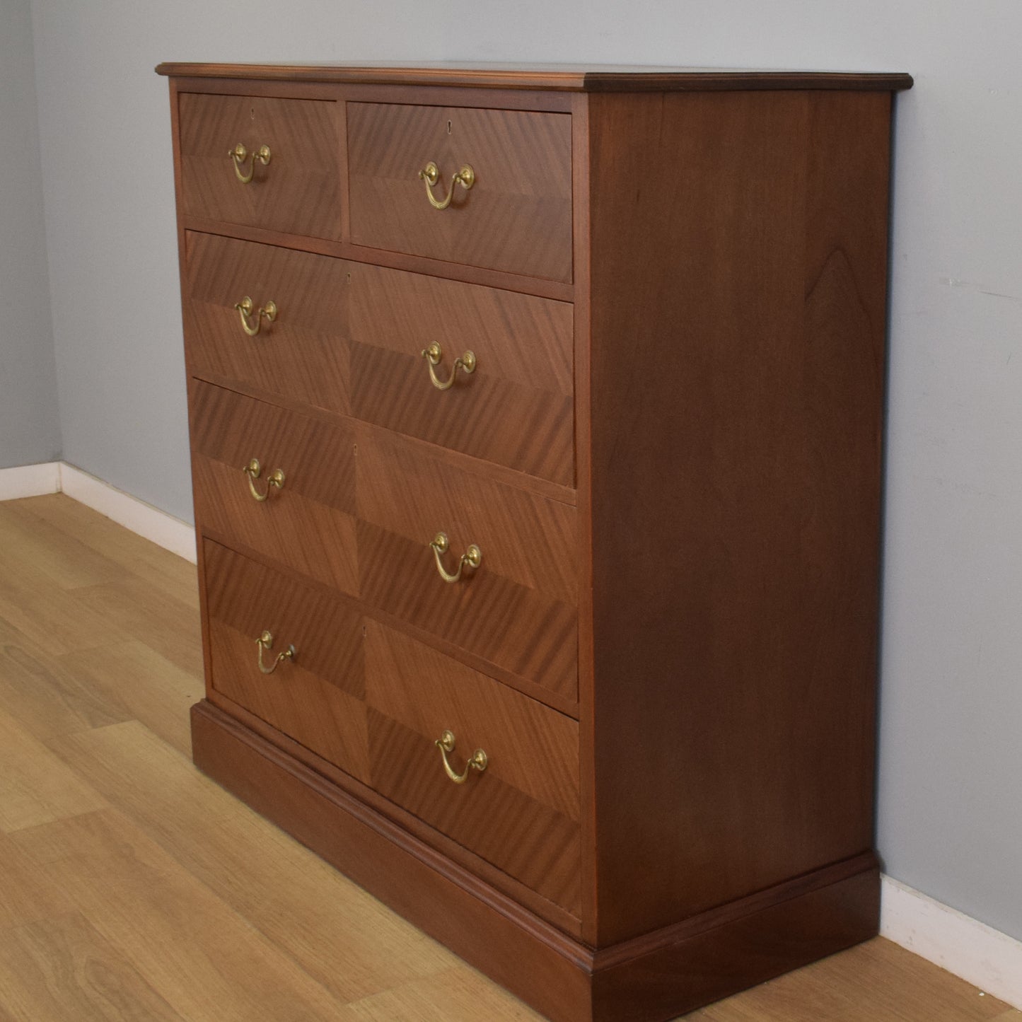 Large Refinished Mahogany Chest of Drawers
