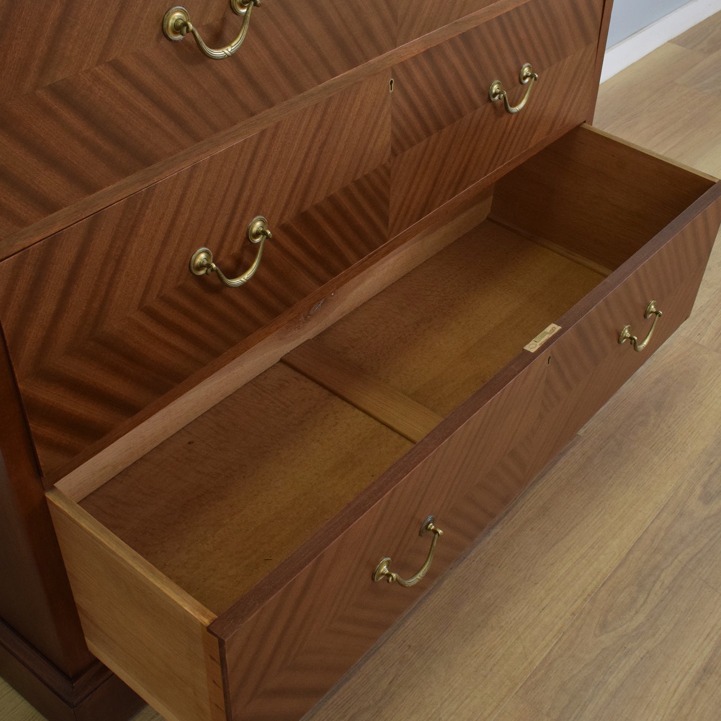 Large Refinished Mahogany Chest of Drawers