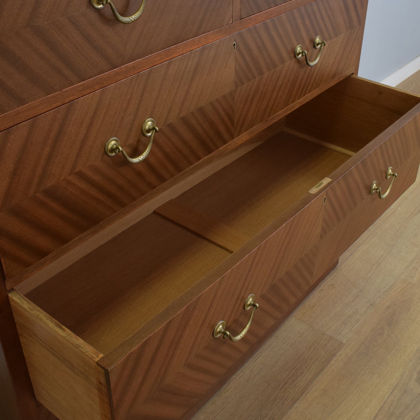 Large Refinished Mahogany Chest of Drawers