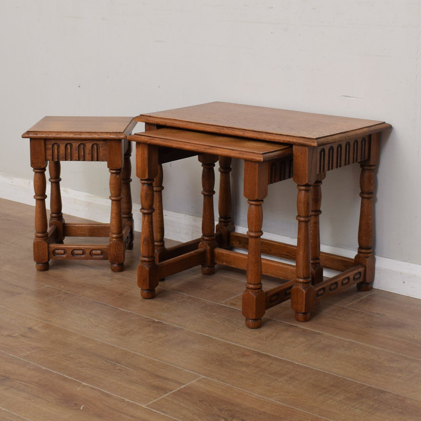 Restored Oak Nest of Tables