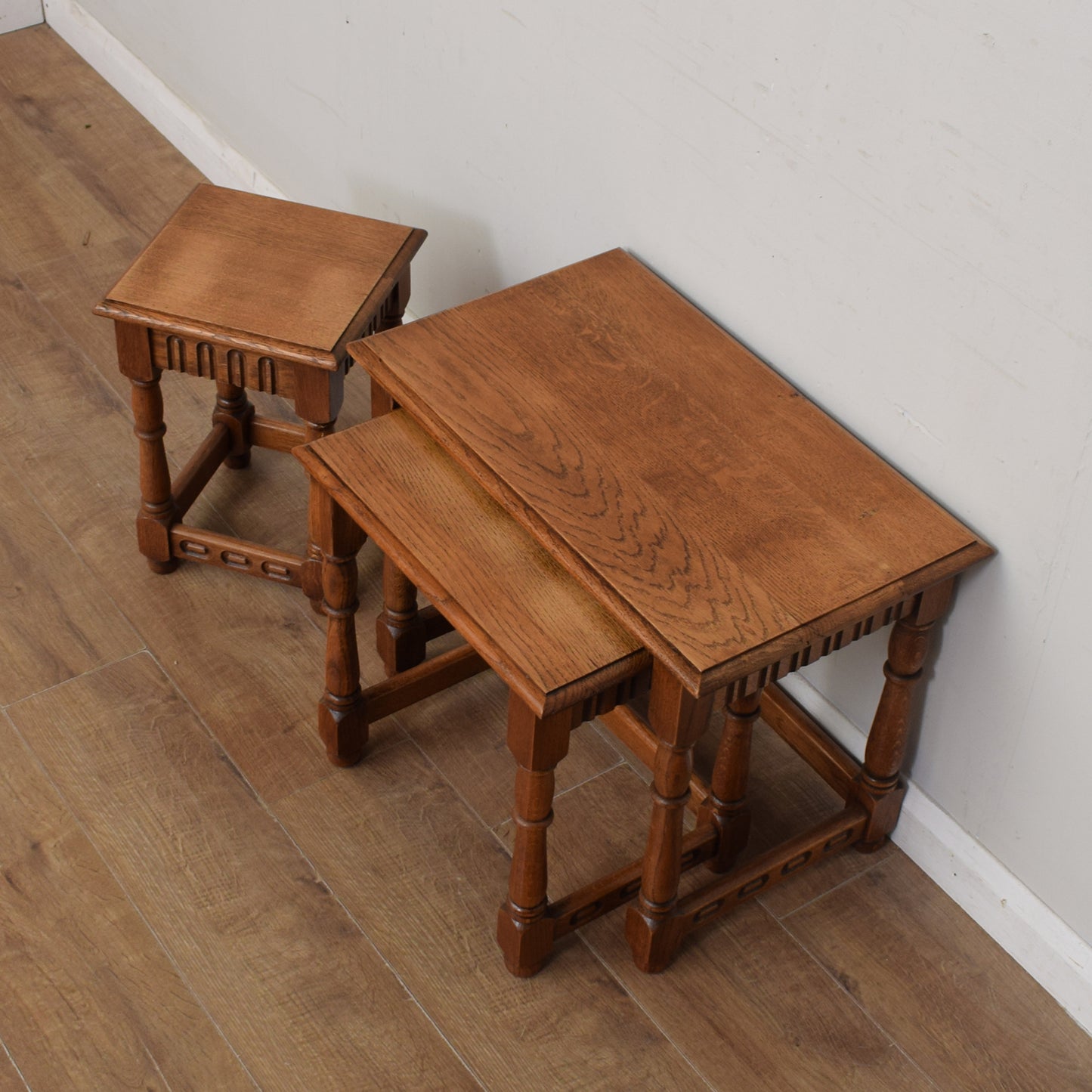 Restored Oak Nest of Tables