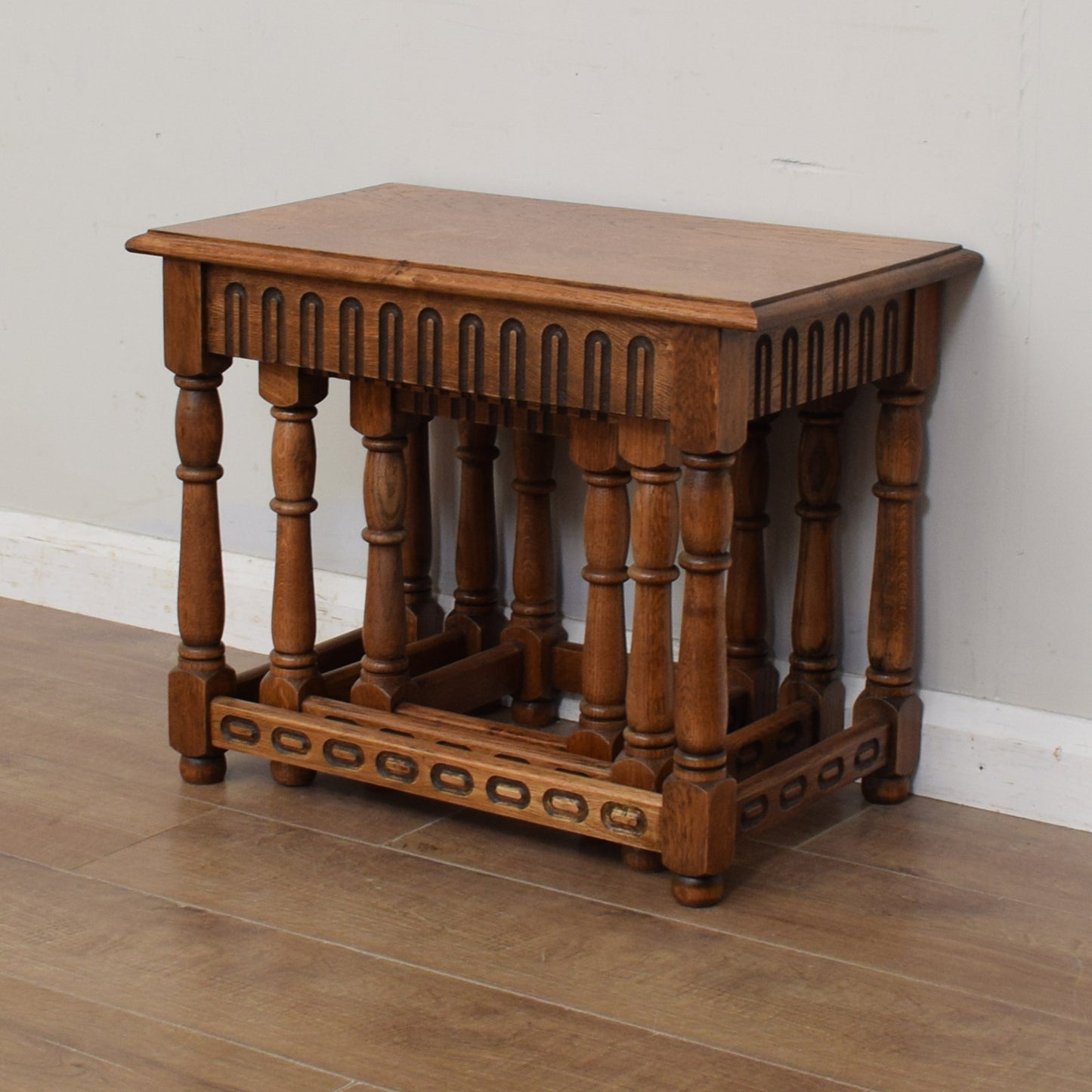 Restored Oak Nest of Tables