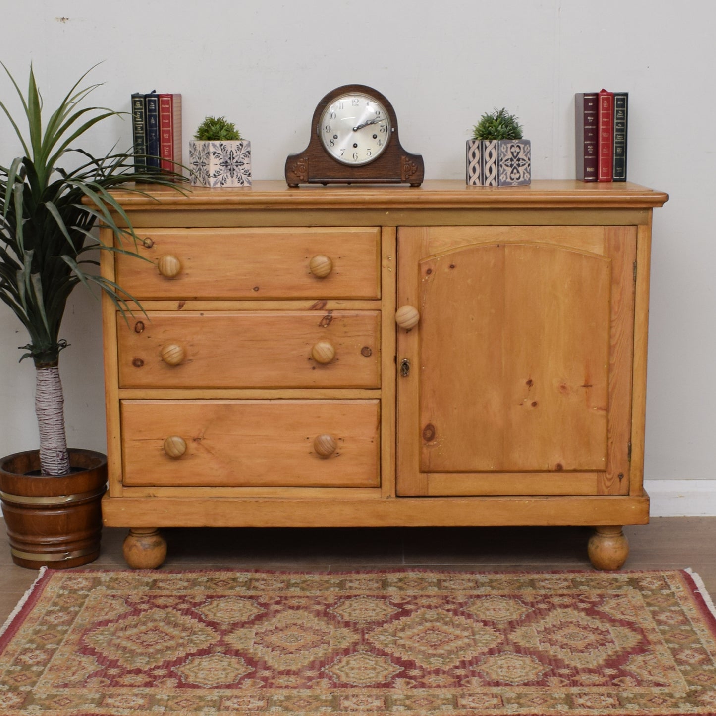 Antique Waxed Pine Sideboard