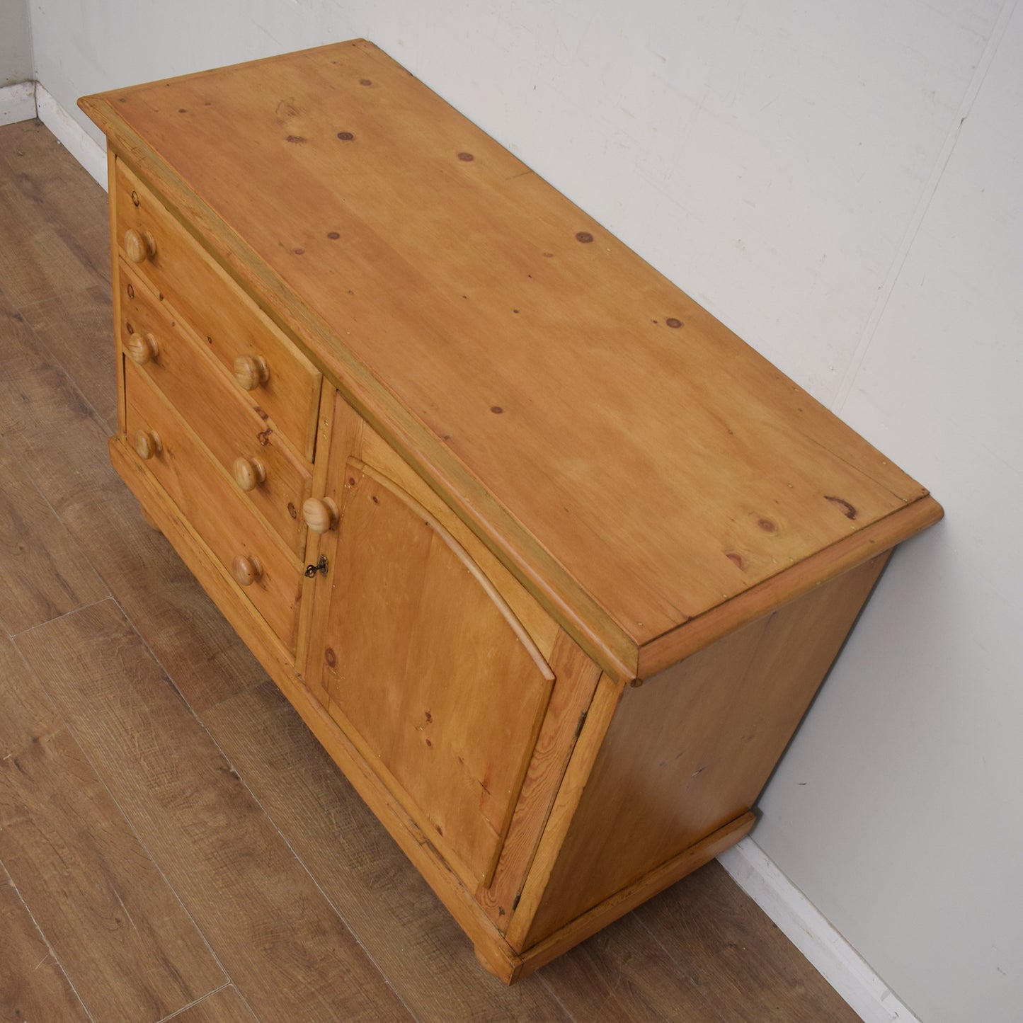 Antique Waxed Pine Sideboard