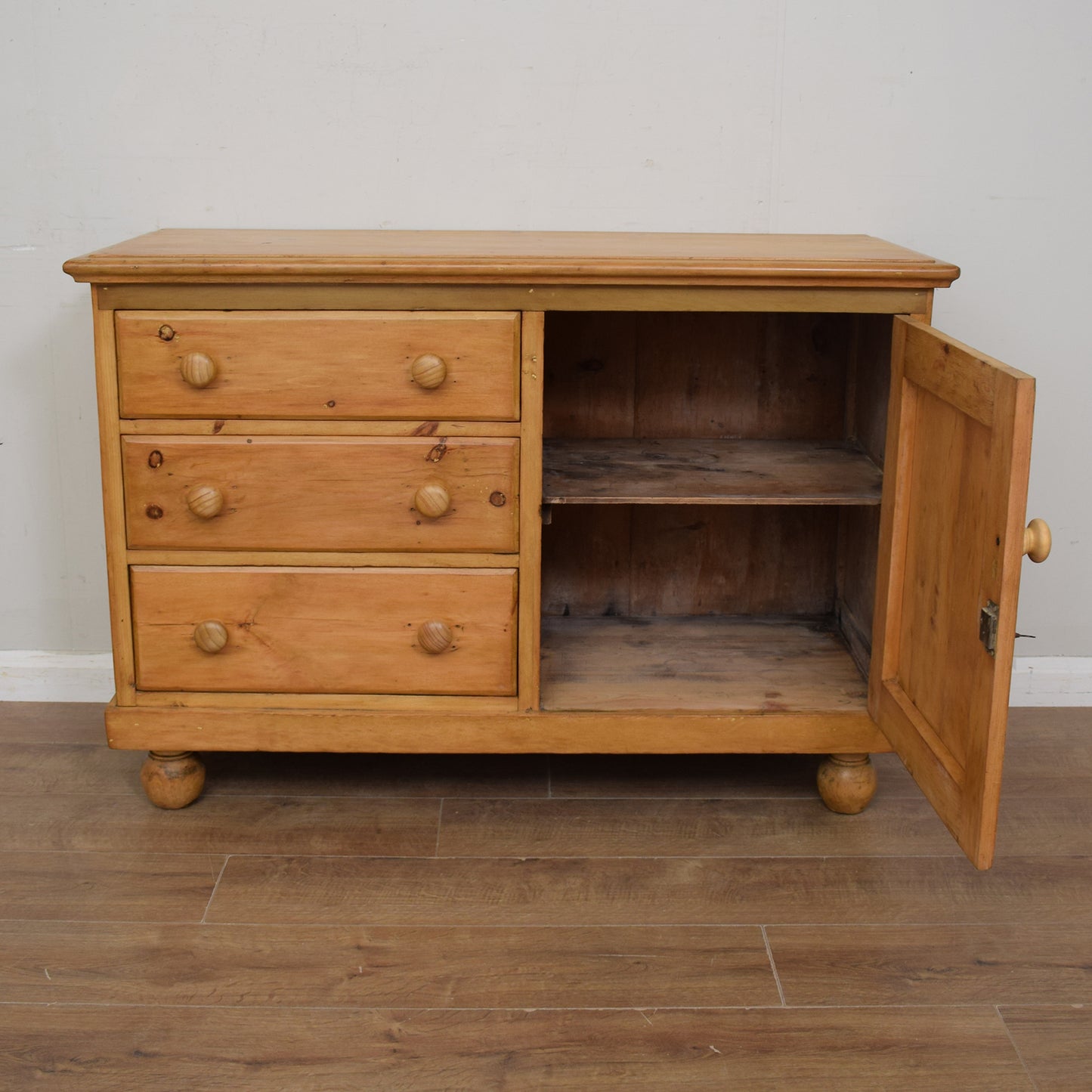 Antique Waxed Pine Sideboard