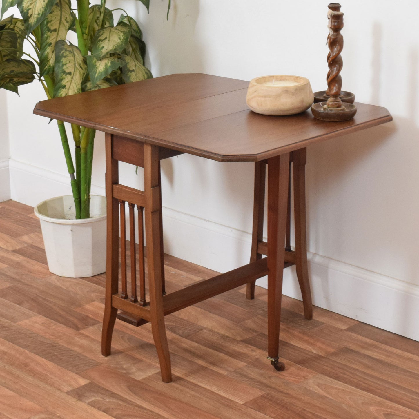 Mahogany Drop Leaf Side Table