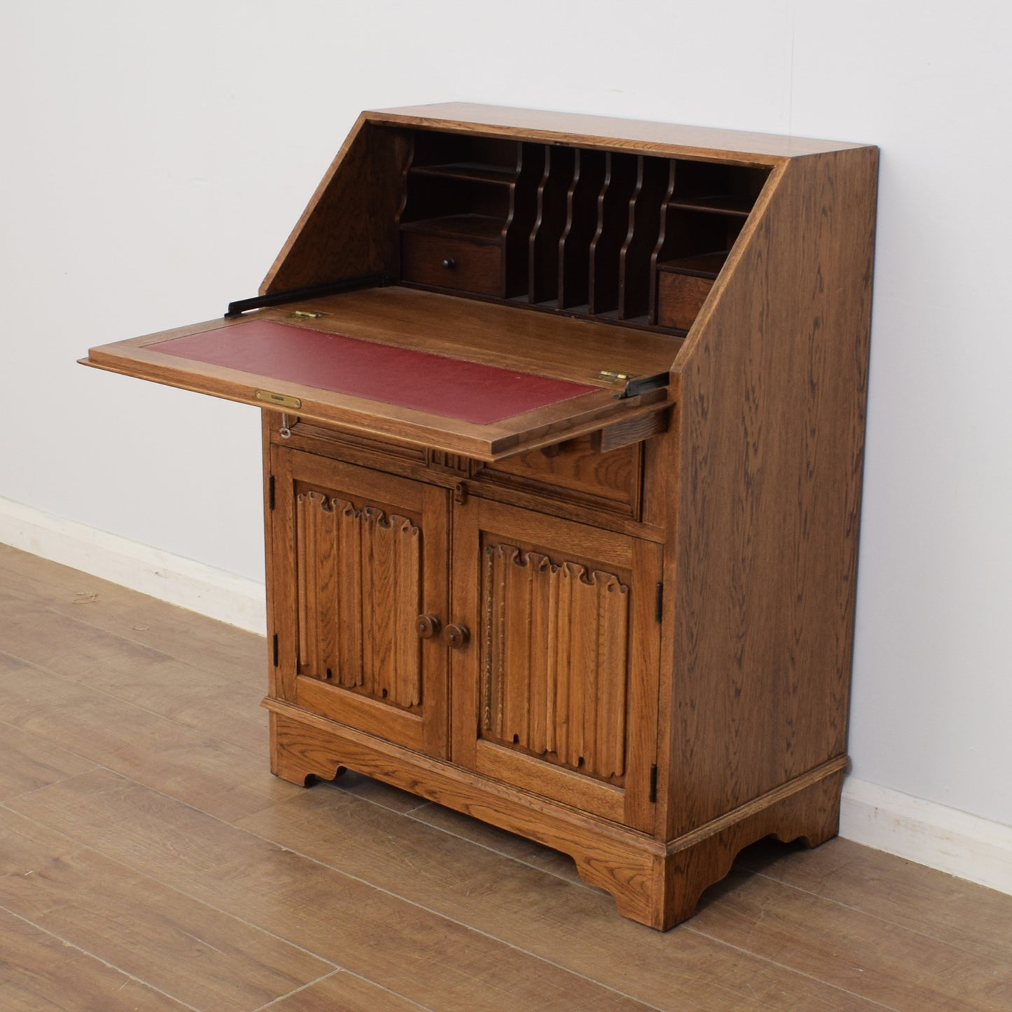Restored Oak Linenfold Bureau