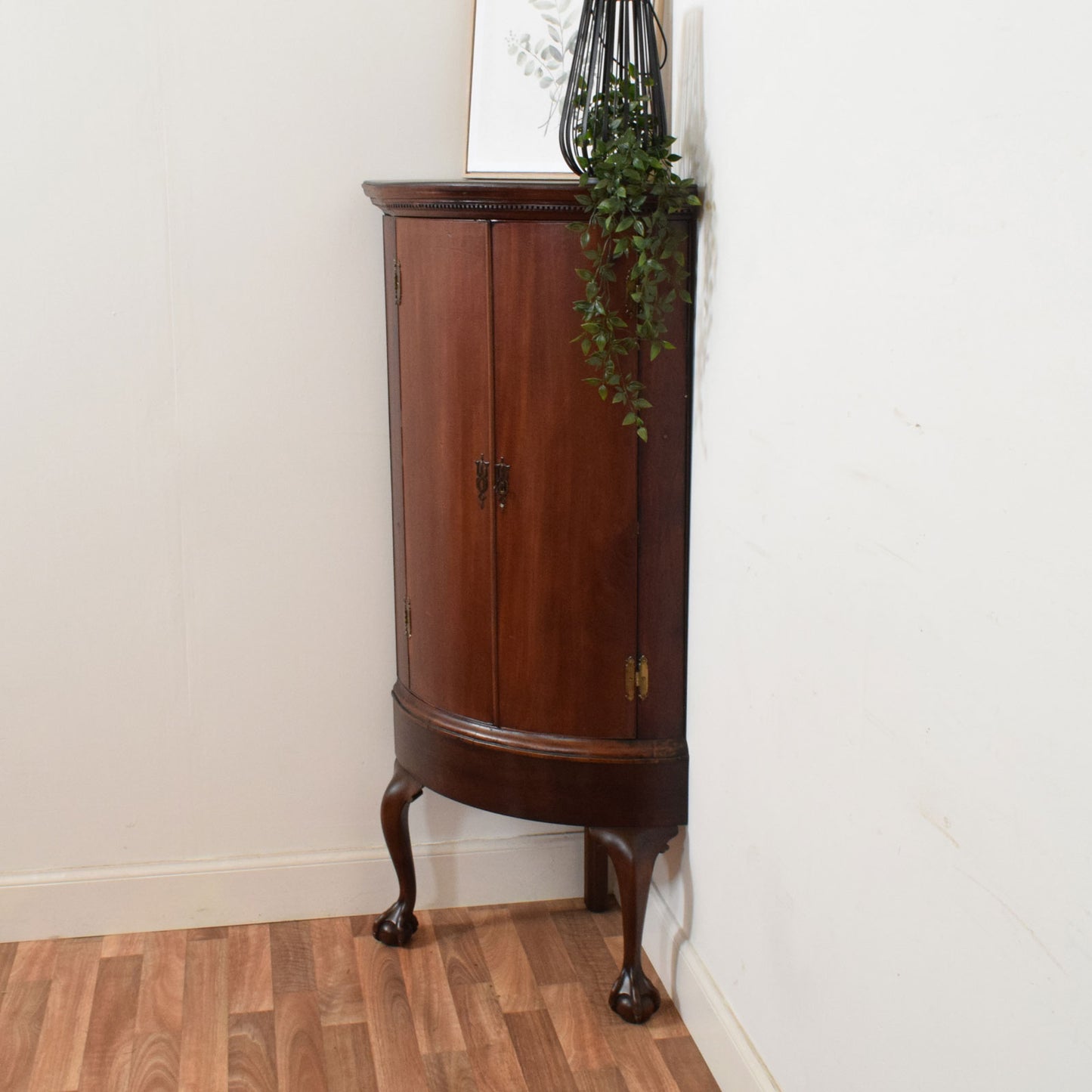 Rustic Mahogany Corner Cabinet