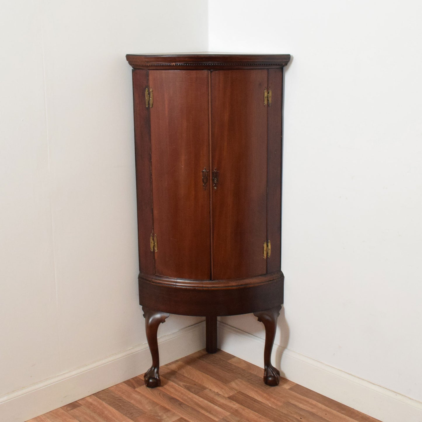 Rustic Mahogany Corner Cabinet
