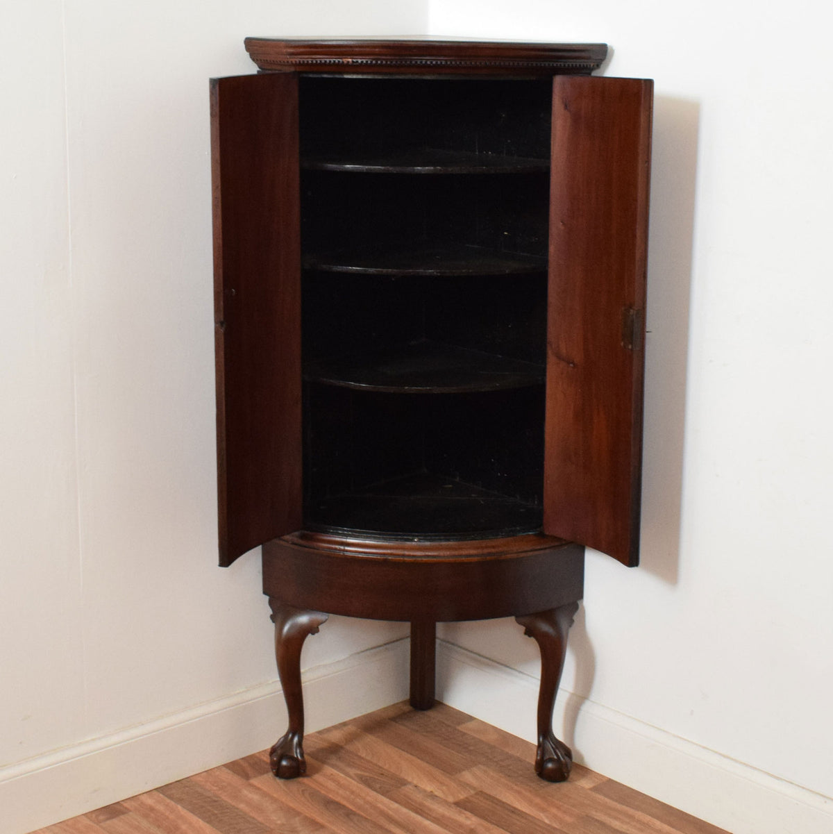 Rustic Mahogany Corner Cabinet