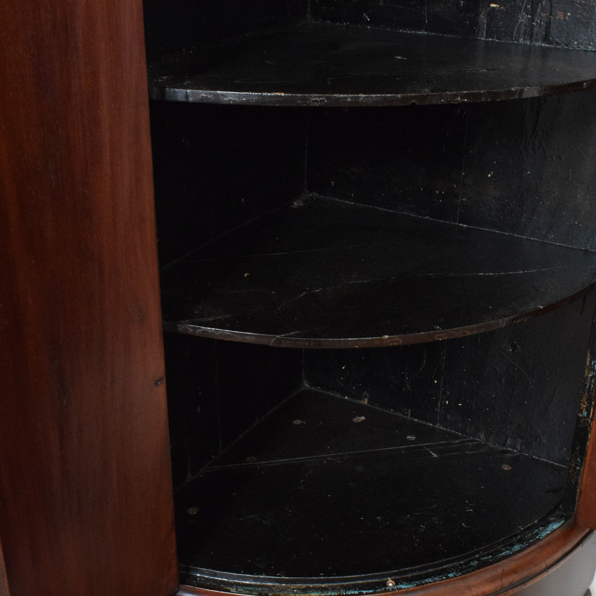 Rustic Mahogany Corner Cabinet